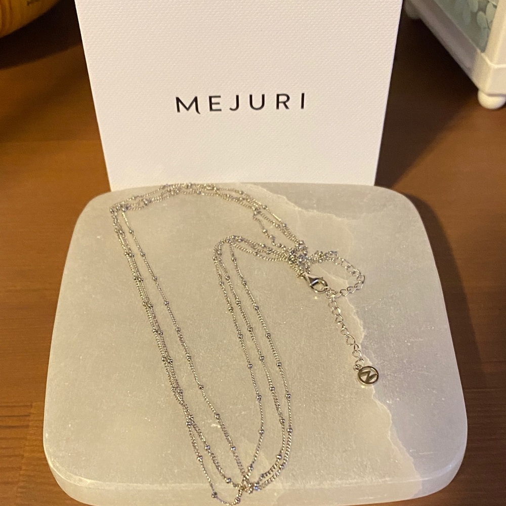 Mejuri Silver Layered Chain Necklace